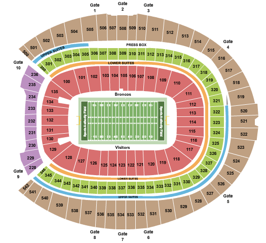 Empower Field At Mile High Denver Broncos Seating Chart